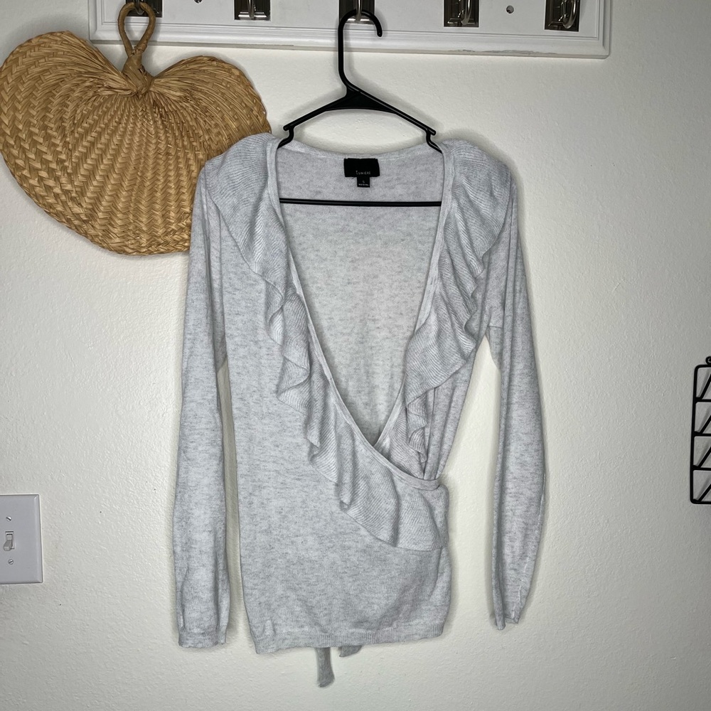 Lumiere Wool Blend wrap sweater